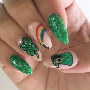 Hatty patty St. Patricks Day Nails