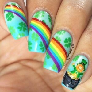 Rainbow Patty nails