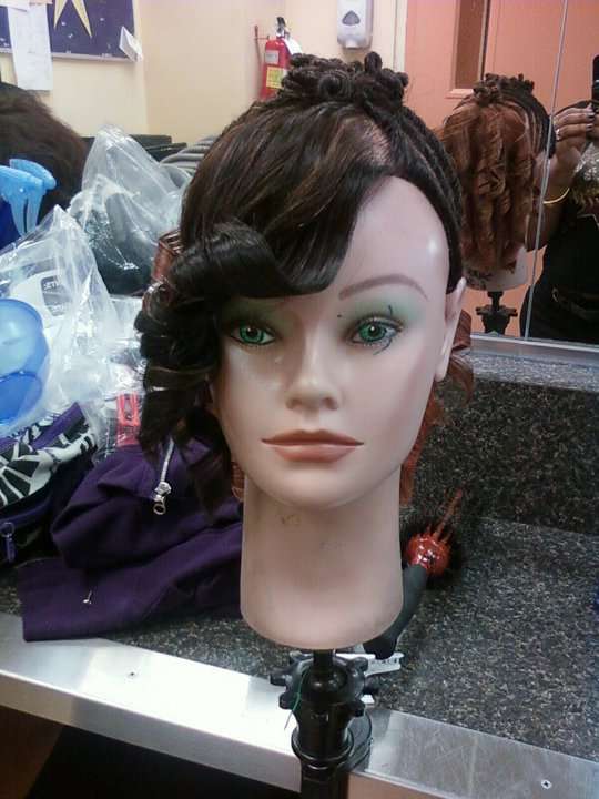 flip hair style on a mannequin