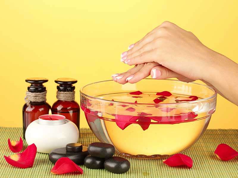 Hot oil manicure images