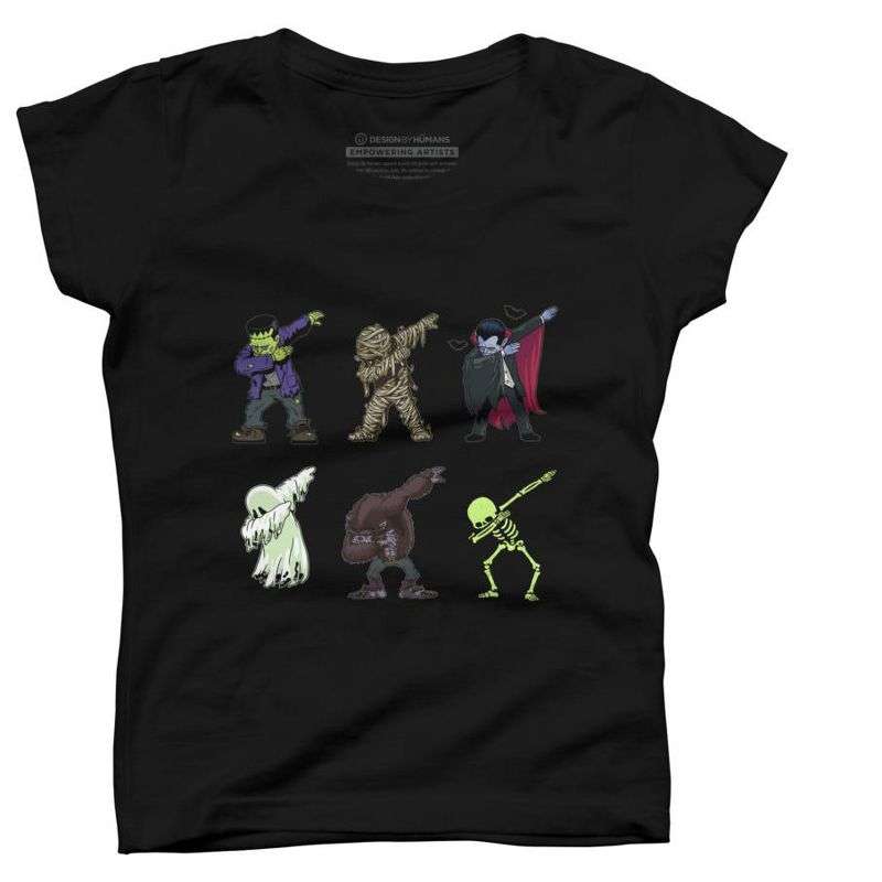 Dabbing Monster Halloween Graphic T-Shirt