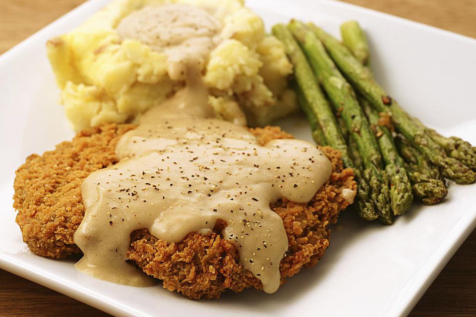 country fried steak with gravy