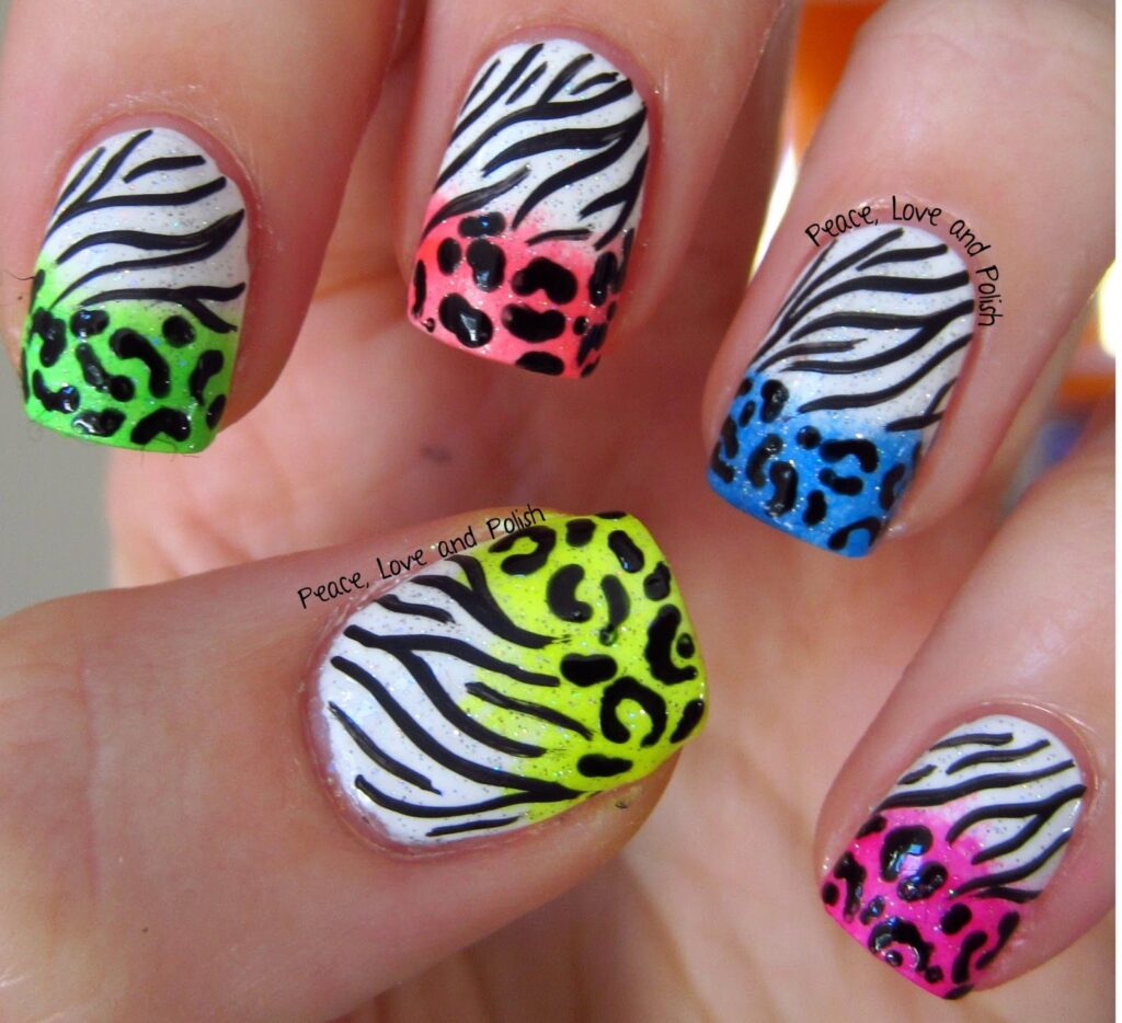 Animal print nail art