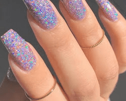 Sparkle nails birthday nail design