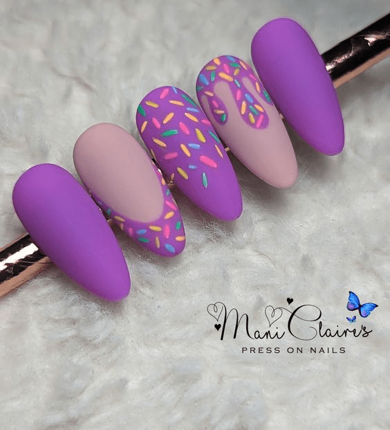 birthday nail art, birthday nail designs