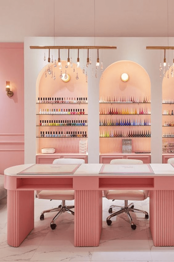 Nail salon space design