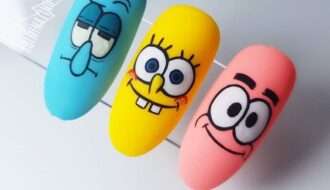 Spongebob Squarepants press on nail display