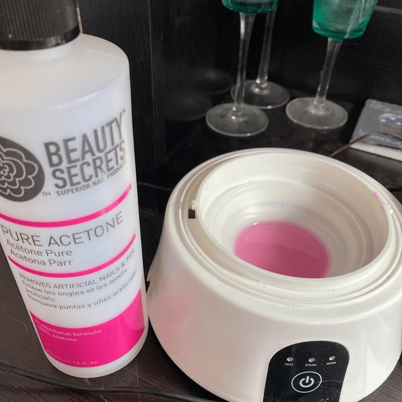 Nail Steamer with nail polish remover