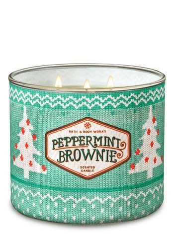 peppermint brownie scented candle bath & body works