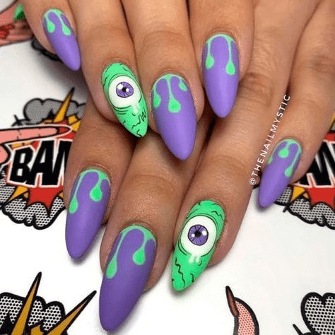 Halloween nail designs via clotee.com