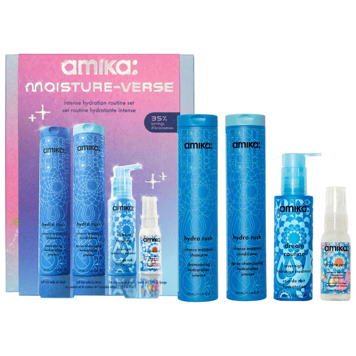 Amika moiusture verse intense hydration fall hair care set