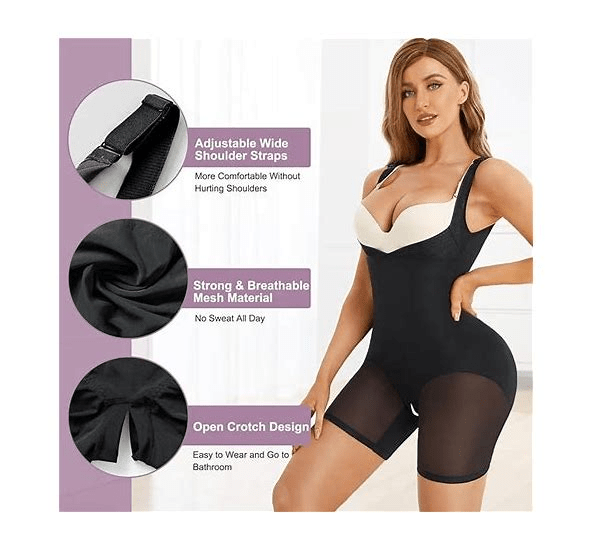 Shapewear with an open crotch design