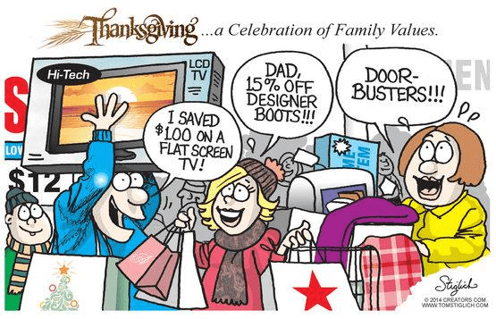 Door buster black Friday Sale cartoon