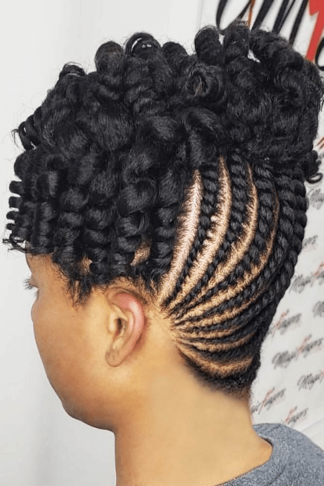 Two-strand twist updo