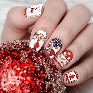 Santa nail wraps