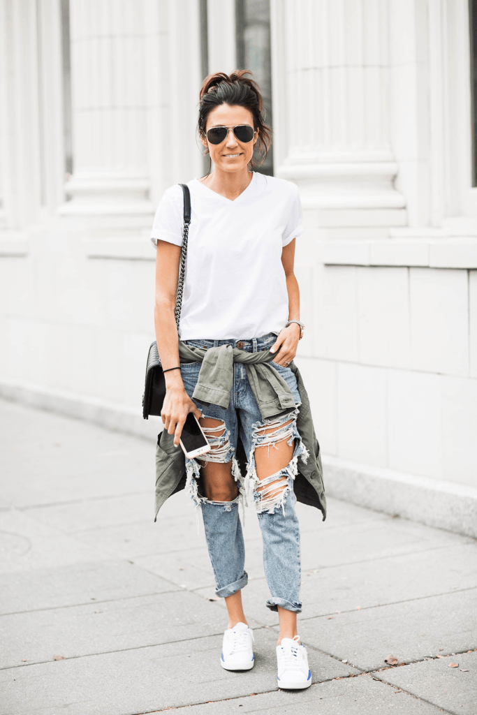 Styling a basic white T-shirt