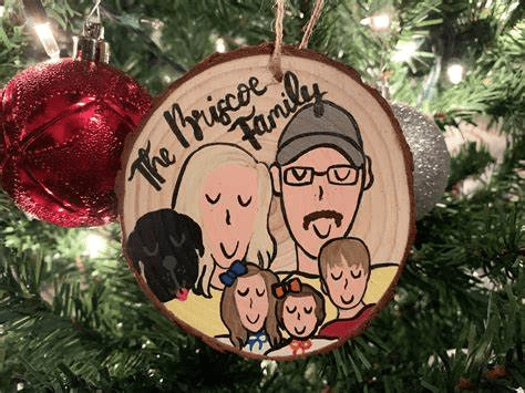 Custom Christmas ornament Family portrait