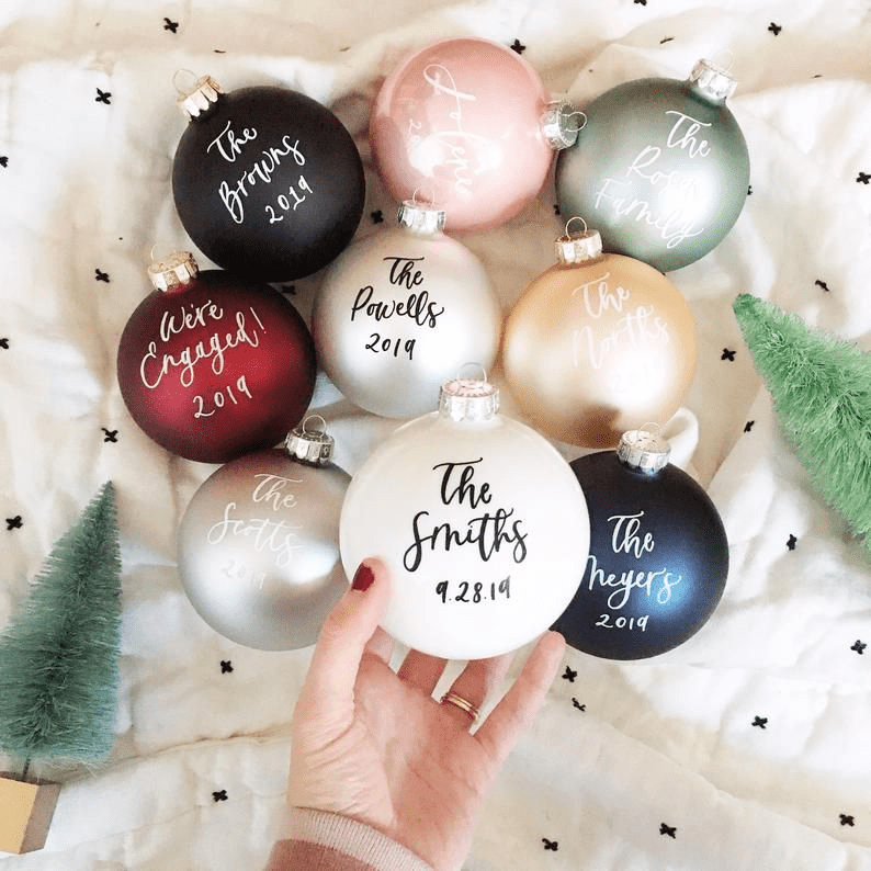 Christmas ornaments customized for the holidays