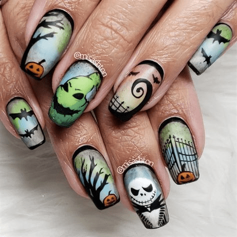 The nightmare before Christmas Nail Art