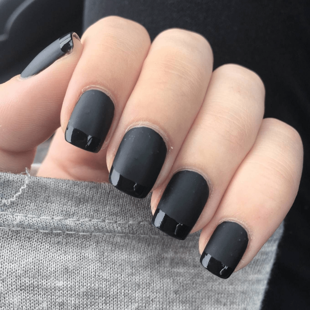 Matte Black winter nail polish colors