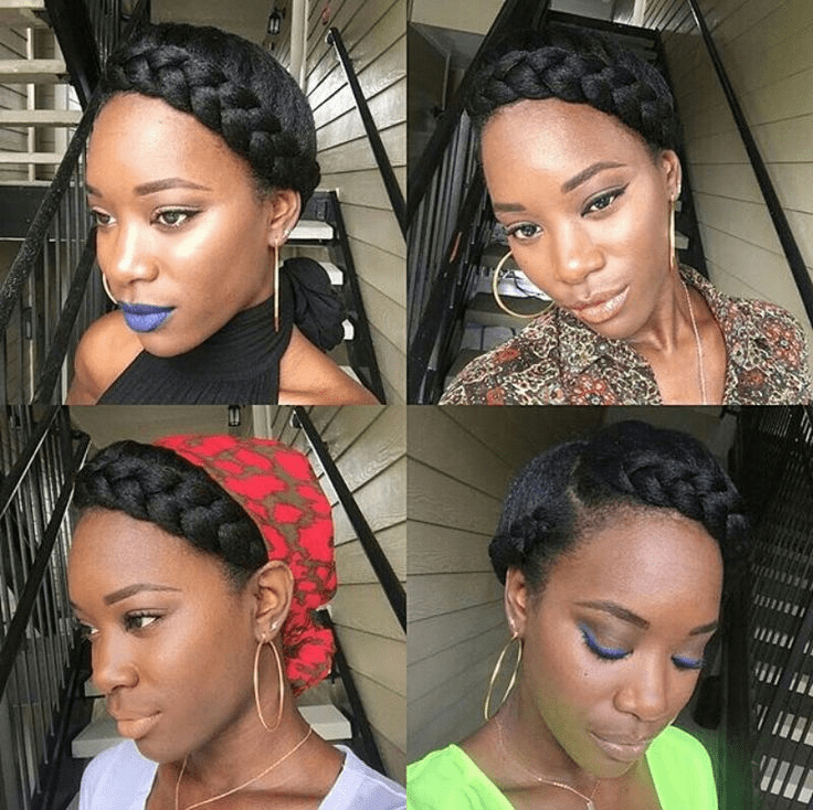 Halo braids collage