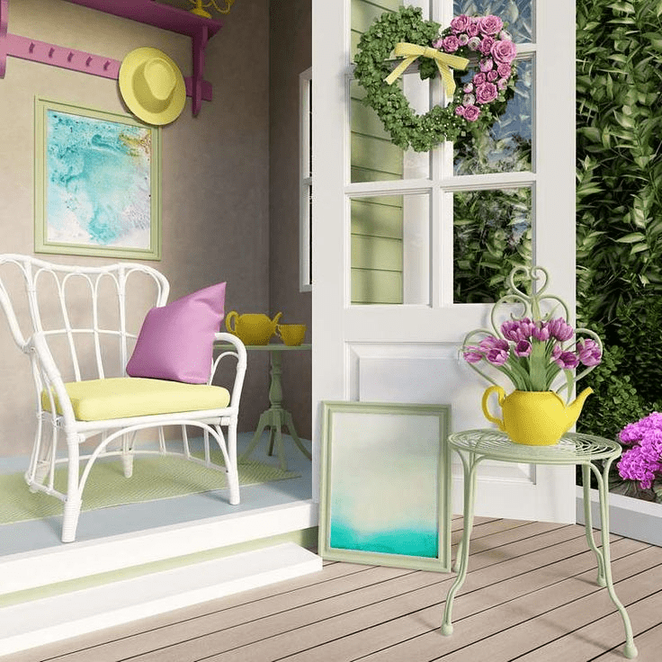 Outside deck area in redecor home design app