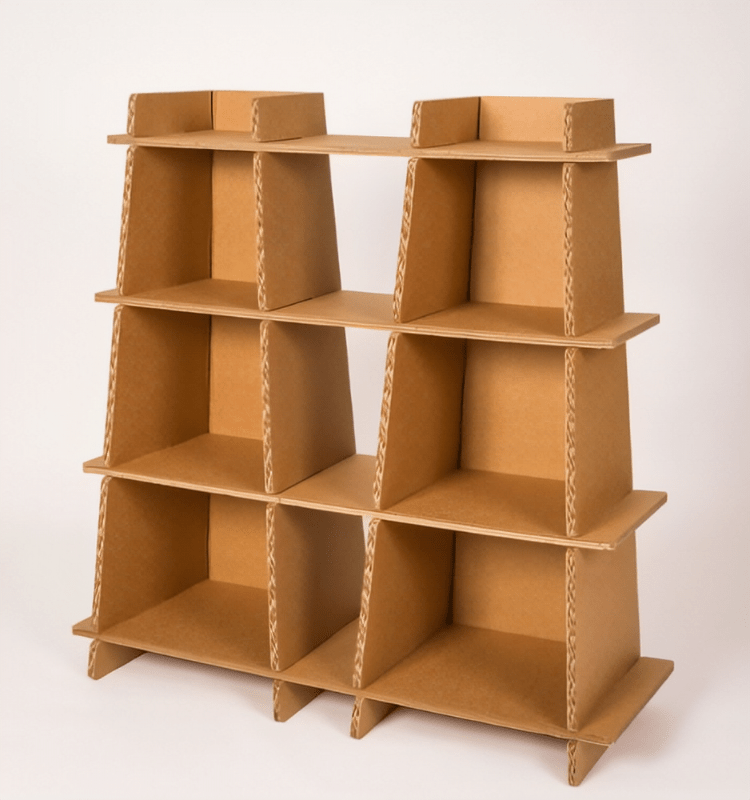 DIY Cardboard Box Shelves