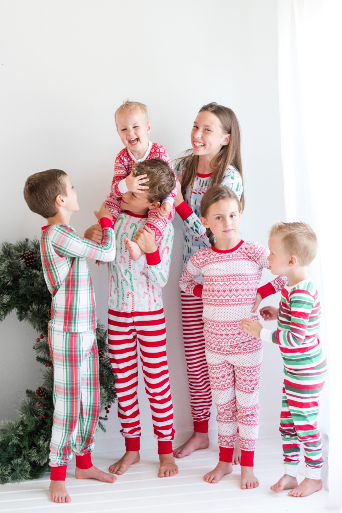 Christmas striped pajamas